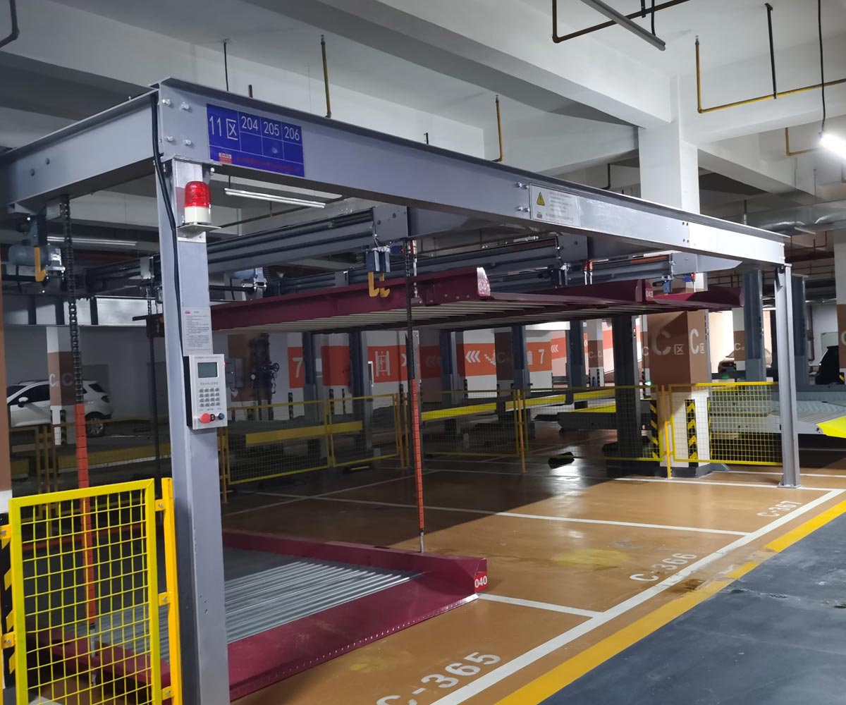 兩層簡易升降機械立體停車設備